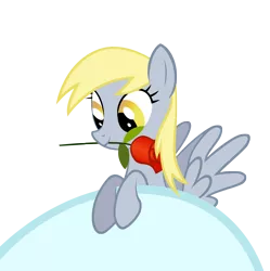 Size: 3500x3514 | Tagged: source needed, useless source url, safe, artist:keinzantezuken, derpibooru import, derpy hooves, pegasus, pony, fall weather friends, cloud, female, flower, high res, mare, mouth hold, photoshop, rose, simple background, smiling, solo, transparent background, underp