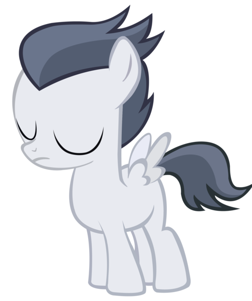 Size: 1932x2305 | Tagged: safe, artist:samxjing, derpibooru import, rumble, pegasus, pony, colt, eyes closed, male, simple background, solo, transparent background, vector