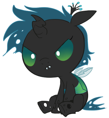 Size: 354x384 | Tagged: safe, artist:briskby, artist:elslowmo, derpibooru import, queen chrysalis, changeling, changeling queen, nymph, angry, baby, cute, cutealis, cuteling, fangs, female, filly queen chrysalis, frown, image, madorable, png, simple background, sitting, solo, transparent background, younger