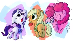 Size: 1169x663 | Tagged: apple, applejack, artist:briskby, artist:rustydooks, derpibooru import, filly, foal, pinkie pie, rarity, safe