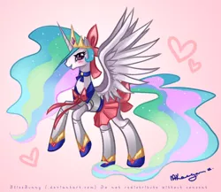 Size: 620x538 | Tagged: artist:felynea, clothes, costume, derpibooru import, heart, princess celestia, safe, solo