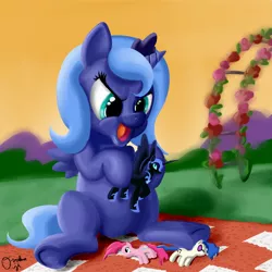 Size: 2000x2000 | Tagged: safe, artist:osakaoji, derpibooru import, princess luna, pony, favorite collection, filly, foal, high res, toy, woona