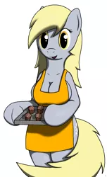 Size: 800x1313 | Tagged: anthro, arm hooves, artist:tg-0, baking tray, breasts, busty derpy hooves, derpibooru import, derpy hooves, female, muffin, safe