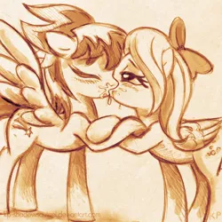 Size: 800x800 | Tagged: dead source, suggestive, artist:kp-shadowsquirrel, derpibooru import, cloudchaser, flitter, pegasus, pony, bedroom eyes, blushing, eyes closed, female, females only, french kiss, incest, kissing, lesbian, mare, monochrome, monochromesketch, pegacest, shipping, sloppy kissing, twincest, twins