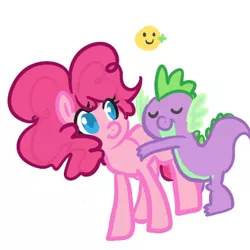 Size: 450x450 | Tagged: artist:mt, derpibooru import, female, male, pinkie pie, pinkiespike, safe, shipping, spike, straight