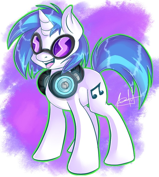 Size: 900x1000 | Tagged: dead source, safe, artist:asafary, derpibooru import, vinyl scratch, pony, unicorn, headphones, solo