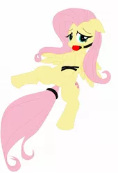 Size: 1220x1793 | Tagged: artist:pyruvate, ballgag, bondage, derpibooru import, female, fluttershy, gag, solo, solo female, suggestive