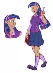 Size: 500x683 | Tagged: artist:bechnokid, clothes, derpibooru import, humanized, safe, skirt, twilight sparkle