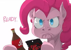 Size: 1275x900 | Tagged: artist:elslowmo, artist:sunibee, derpibooru import, game face, pinkie pie, pop rocks, safe, soda, solo, this will end in tears