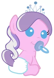 Size: 2200x3200 | Tagged: safe, artist:beavernator, derpibooru import, diamond tiara, pony, baby, baby pony, diaper, foal, high res, pacifier