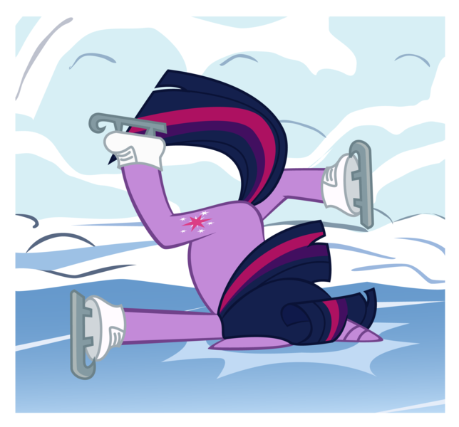 Size: 2312x2155 | Tagged: derpibooru import, faceplant, high res, ice skating, safe, screencap, skating, twilight sparkle