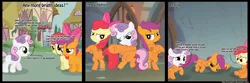 Size: 2200x730 | Tagged: apple bloom, artist:ivanpqwerty, clothes, comic, cutie mark crusaders, derpibooru import, prison, prison outfit, safe, scootaloo, sweetie belle
