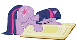 Size: 5000x2599 | Tagged: safe, artist:bri-sta, artist:somepony, derpibooru import, twilight sparkle, pony, unicorn, book, faceplant, female, filly, mare, photoshop, simple background, sleeping, solo, tired, transparent background, unicorn twilight, wallpaper
