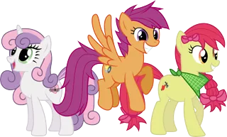 Size: 9963x6000 | Tagged: absurd resolution, adult, apple bloom, artist:kraysee, cutie mark crusaders, derpibooru import, hilarious in hindsight, older, older apple bloom, older cmc, older scootaloo, older sweetie belle, safe, scootaloo, simple background, sweetie belle, transparent background, vector