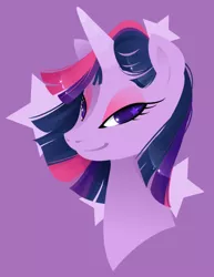 Size: 454x588 | Tagged: artist:kilo, bust, derpibooru import, looking at you, portrait, profile, safe, solo, twilight sparkle