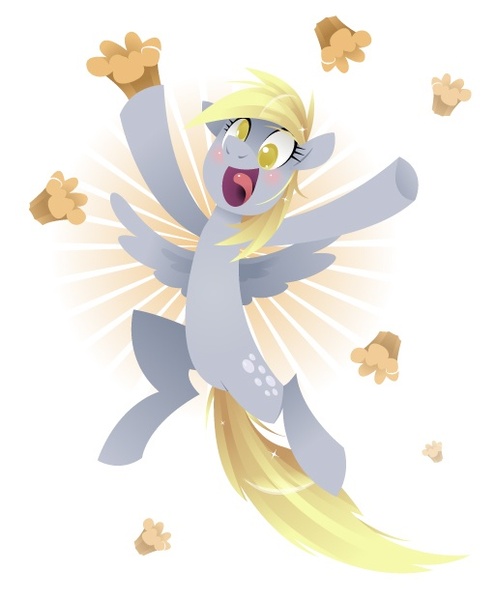 Size: 513x621 | Tagged: safe, artist:kilo, derpibooru import, derpy hooves, pegasus, pony, female, mare, muffin, solo, that pony sure does love muffins