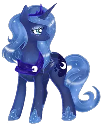 Size: 768x928 | Tagged: artist:rannarbananar, derpibooru import, princess luna, safe, simple background, solo, transparent background