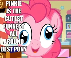 Size: 625x512 | Tagged: best pony, derp, derpibooru import, image macro, pinkie pie, safe, solo