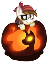 Size: 1104x1446 | Tagged: safe, artist:steeve, derpibooru import, nightmare moon, pipsqueak, earth pony, pony, adobe imageready, colt, halloween, holiday, jack-o-lantern, male, nightmare night, pirate, pumpkin, simple background, transparent background
