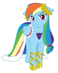 Size: 1000x1266 | Tagged: safe, artist:taxidermy-animals, derpibooru import, rainbow dash, pegasus, pony, clothes, dress, female, gala dress, mare, simple background, solo, transparent background