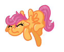 Size: 462x375 | Tagged: safe, artist:steeve, derpibooru import, scootaloo, pegasus, pony, animated, cropped, effort, eyes closed, female, filly, flying, gif, scootaloo can fly, simple background, solo, transparent background, wing flap