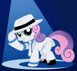 Size: 1300x1200 | Tagged: artist:tranquilmind, derpibooru import, michael jackson, safe, smooth criminal, solo, sweetie belle