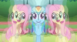 Size: 1182x658 | Tagged: derp, derpibooru import, mirrored, nightmare fuel, open mouth, rainbow dash, safe, smiling, unitinu