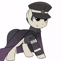 Size: 1000x1000 | Tagged: artist:kloudmutt, cloak, clothes, derpibooru import, hat, megami tensei, ponified, raidou kuzunoha, safe, shin megami tensei, smiling, smirk