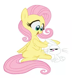 Size: 669x731 | Tagged: angel bunny, artist:circustent, derpibooru import, fluttershy, safe, simple background, transparent background