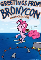 Size: 2048x3000 | Tagged: bronycon, derpibooru import, high res, jumping the shark, pinkie pie, safe, shark, spaghetti