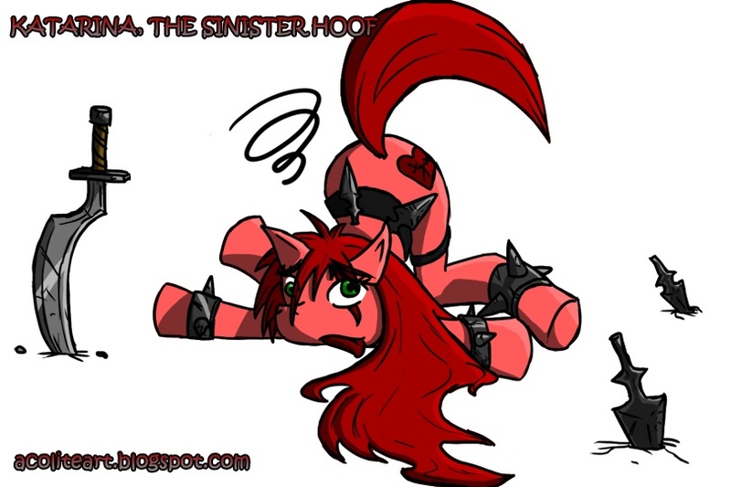 Size: 810x540 | Tagged: derpibooru import, katarina, league of legends, ponified, safe