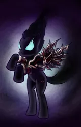 Size: 431x679 | Tagged: artist:paavi0, derpibooru import, glowing eyes, league of legends, nocturne, ponified, safe