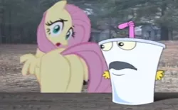 Size: 543x337 | Tagged: aqua teen hunger force, derpibooru import, flutterbutt, fluttershy, masterofzoroark, master shake, plot, suggestive, youtube poop