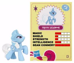 Size: 418x354 | Tagged: blind bag, collector card, derpibooru import, edit, irl, photo, safe, sean connery, toy, trixie