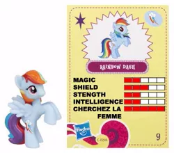 Size: 403x354 | Tagged: blind bag, collector card, derpibooru import, edit, irl, photo, rainbow dash, safe, toy