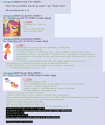 Size: 755x895 | Tagged: safe, derpibooru import, rumble, scootaloo, fanfic, 4chan, female, greentext, male, rumbloo, shipping, story, straight, text