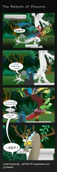 Size: 1100x3300 | Tagged: artist:a8702131, changeling, changeling queen, derpibooru import, discord, female, queen chrysalis, safe