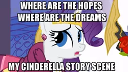 Size: 651x367 | Tagged: avril lavigne, caption, derpibooru import, edit, edited screencap, image macro, prince blueblood, rarity, safe, screencap, song reference, the best damn thing, the best night ever