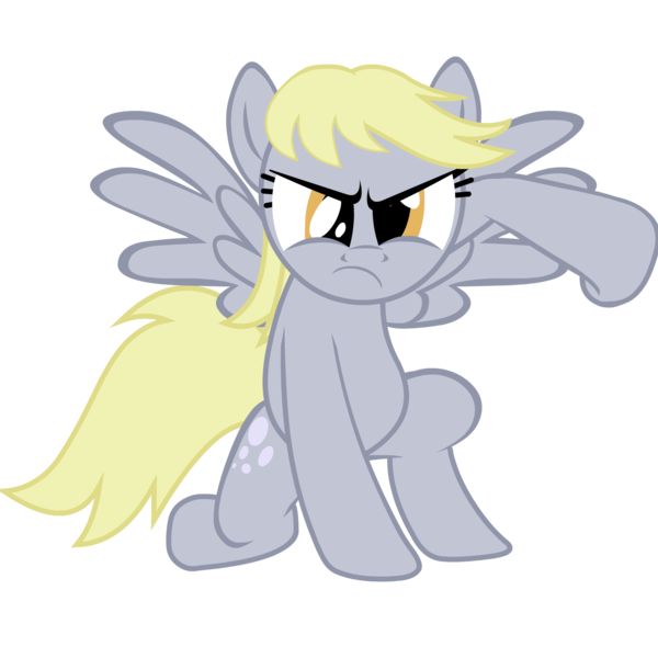 Size: 3500x3500 | Tagged: safe, artist:mrflabbergasted, derpibooru import, derpy hooves, pegasus, pony, angry, epic derpy, female, high res, mare, simple background, transparent background, vector