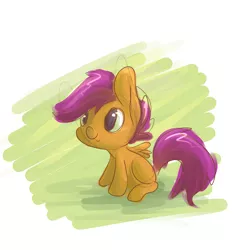 Size: 2000x2000 | Tagged: safe, artist:ponygoggles, derpibooru import, scootaloo, pegasus, pony, abstract background, female, filly, high res, sitting, solo