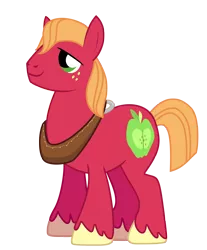 Size: 2400x2900 | Tagged: safe, artist:anarchemitis, derpibooru import, big macintosh, earth pony, pony, alternate hairstyle, big swagintosh, high res, male, simple background, solo, stallion, transparent background, vector