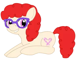 Size: 1000x800 | Tagged: safe, artist:bonaldo-kun, derpibooru import, twist, earth pony, pony, glasses, prone, signature, simple background, solo, transparent background