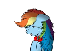 Size: 2997x2053 | Tagged: safe, artist:v-d-k, derpibooru import, rainbow dash, pegasus, pony, crying, eyes closed, female, floppy ears, heartbreak, high res, mare, photoshop, sad, simple background, solo, transparent background