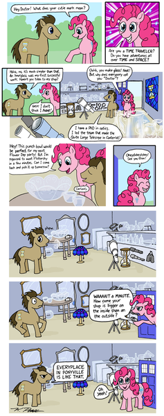 Size: 675x1707 | Tagged: artist:cerulean, comic, derpibooru import, doctor whooves, headcanon, pinkie pie, safe, time turner