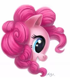 Size: 1280x1415 | Tagged: dead source, safe, artist:nattypants, derpibooru import, pinkie pie, pony, cute, diapinkes, female, head only, profile, simple background, solo, white background