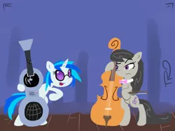 Size: 1600x1200 | Tagged: safe, artist:therelicofowls, derpibooru import, octavia melody, vinyl scratch, cello, female, lesbian, musical instrument, scratchtavia, shipping