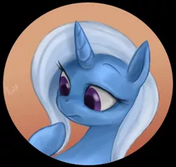 Size: 288x274 | Tagged: source needed, safe, artist:mn27, derpibooru import, trixie, pony, unicorn, abstract background, bust, female, mare, portrait, solo