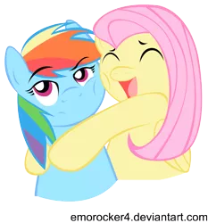 Size: 3326x3576 | Tagged: safe, artist:leslers, derpibooru import, fluttershy, rainbow dash, female, flutterdash, high res, hug, lesbian, shipping, simple background, transparent background