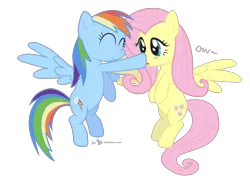 Size: 1230x900 | Tagged: safe, artist:dm29, derpibooru import, fluttershy, rainbow dash, pegasus, pony, boop, duo, friendshipping, simple background, spread wings, transparent background, wings