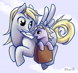 Size: 572x537 | Tagged: safe, derpibooru import, derpy hooves, dinky hooves, pegasus, pony, equestria's best mother, female, mare